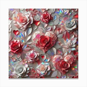 Valentine'S Day Roses 1 Canvas Print