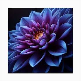 Indigo Dahlia Canvas Print