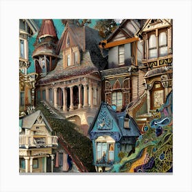 Victorian Houses Canvas Print