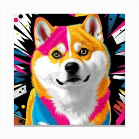 Pop- Shiba Inu Canvas Print