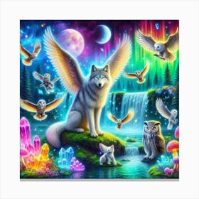 Winged Wolf Canvas Print