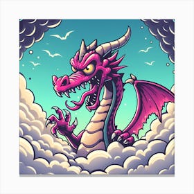 Cartoon Dragon Canvas Print