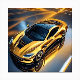 Golden Corvette 3 Canvas Print