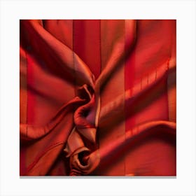 Abstract Red Fabric Canvas Print