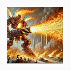 Vulkaris Inferno Breath Iron Commonwealth Canvas Print