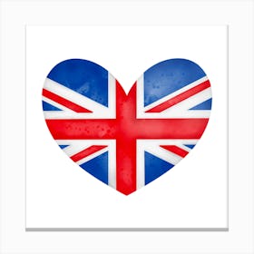 British Flag Heart Canvas Print