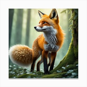 Fox In The Forest 62 Canvas Print