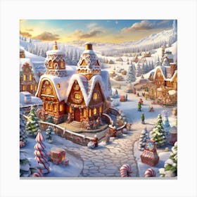 Christmas Village 12 Canvas Print