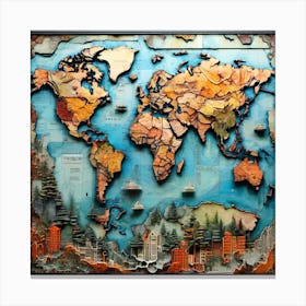 World Map 4 Canvas Print