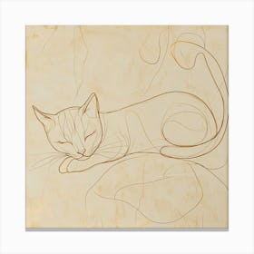 Cat Sleeping Canvas Print