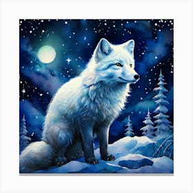 Fox In The Snow Canvas Print