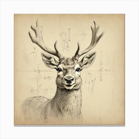 Deer Head 17 Canvas Print