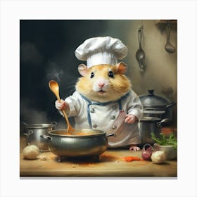 Chef Hamster 4 Canvas Print