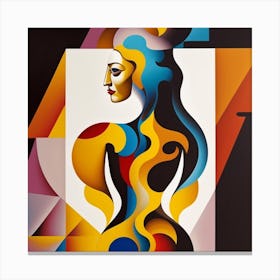 Her in abstract 4 Canvas Print