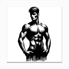 Muscular Man 7 Canvas Print