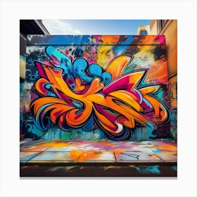 Street - Graffiti Stock Videos & Royalty-Free Footage Canvas Print