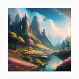 Fantasy Landscape Painting 8 Canvas Print
