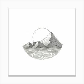 Mountains And Water Canvas Print