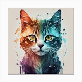 Colorful Cat Canvas Print