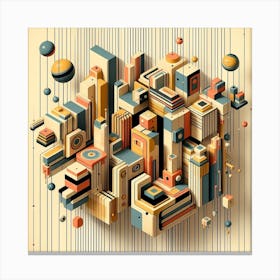 Geometric City Canvas Print