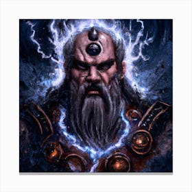 Dark God of Thunder 2 Canvas Print