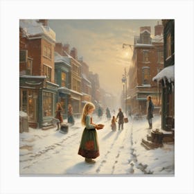 Christmas In The City Canvas Print