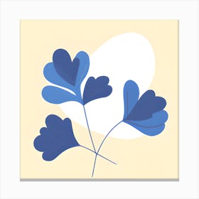Blue Floral Canvas Print
