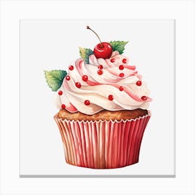Cupcake With Cherry 8 Canvas Print