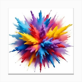 Colorful Paint Explosion Canvas Print