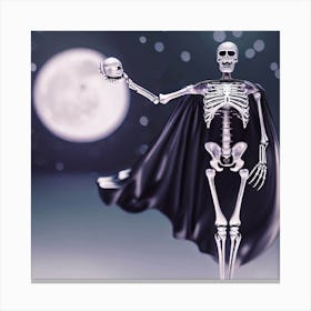 Halloween Skeleton Canvas Print