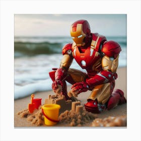 Iron Man Enjoying Canvas Print