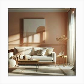 Neutral Living Room Canvas Print