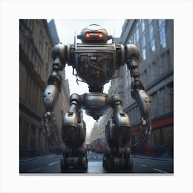 Robot On The Street 58 Canvas Print