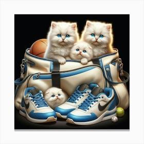 Kittens In A Bag Canvas Print