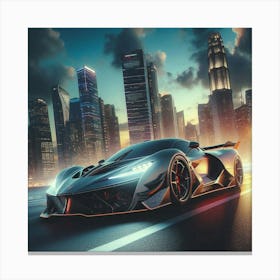 Futuristic Sports Car 115 Canvas Print