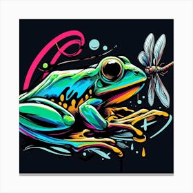 Frog Street Art 11 Canvas Print