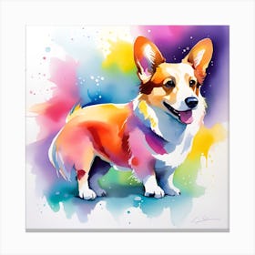 Corgi Painting 34 Canvas Print