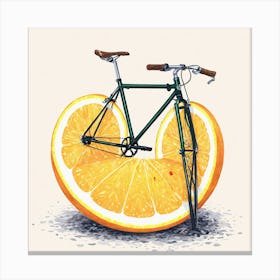 Orange Bicycle 12 Canvas Print