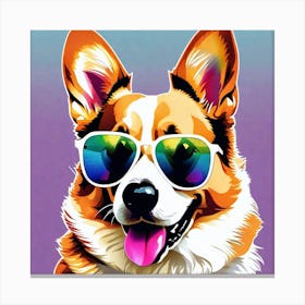 Corgi Painting 27 Canvas Print