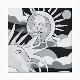 Sun And Moon Canvas Print