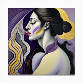 'Purple Woman' Canvas Print