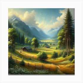 Landscape Painting Canvas Print