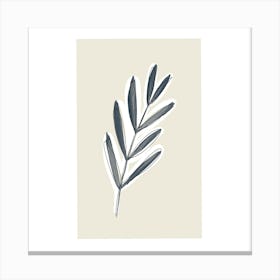 Olive Leaf Print Canvas Print