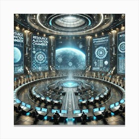 A Highly Detailed Science Fiction Illustration Of 2 1 Canvas Print