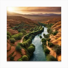 Desert Landscape In Morocco Canvas Print