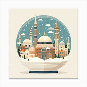 Istanbul Turkey 1 Snowglobe Canvas Print