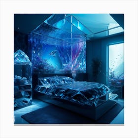 Underwater Bedroom Crystal Canvas Print