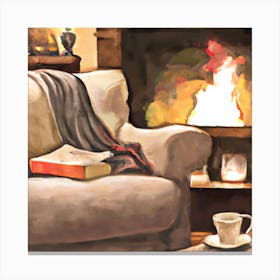 Cozy Fire Canvas Print