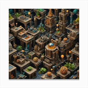 3d City Canvas Print