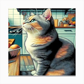 Feline Creative Cat Illustration 71 1 Canvas Print